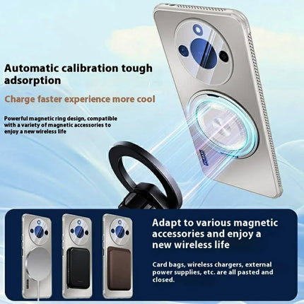 For Honor X60 5G Case Compatible with MagSafe Kickstand TPU+PC Heat Dissipation Phone Cover