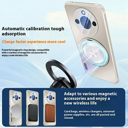 For Honor X60 5G Case Compatible with MagSafe Kickstand TPU+PC Heat Dissipation Phone Cover