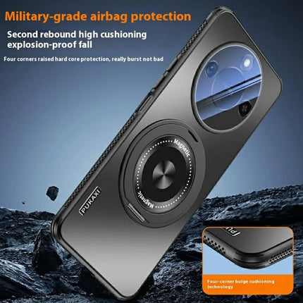 For Honor X60 5G Case Compatible with MagSafe Kickstand TPU+PC Heat Dissipation Phone Cover