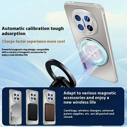 For Honor Magic7 5G Case Compatible with MagSafe Kickstand TPU+PC Heat Dissipation Phone Cover