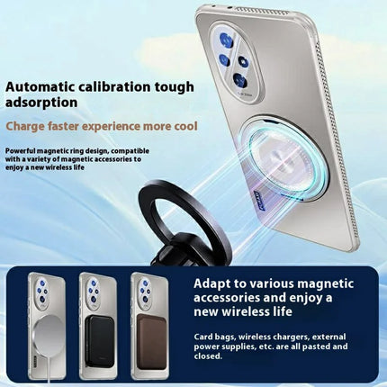 For Honor 200 5G Case Compatible with MagSafe Kickstand TPU+PC Heat Dissipation Phone Cover
