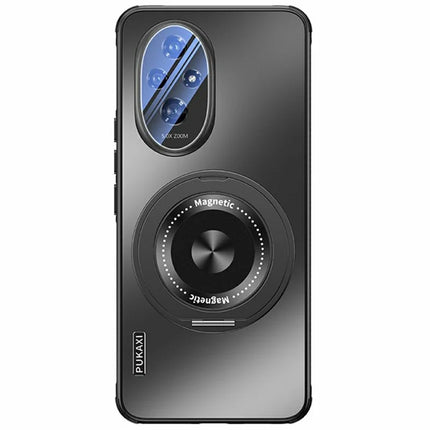 For Honor 200 5G Case Compatible with MagSafe Kickstand TPU+PC Heat Dissipation Phone Cover - Black