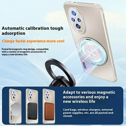 For Honor 200 5G Case Compatible with MagSafe Kickstand TPU+PC Heat Dissipation Phone Cover