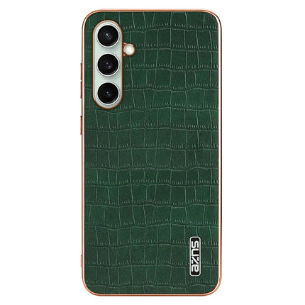 AZNS For Samsung Galaxy A36 5G Case Electroplating Crocodile Texture PU+TPU Phone Cover