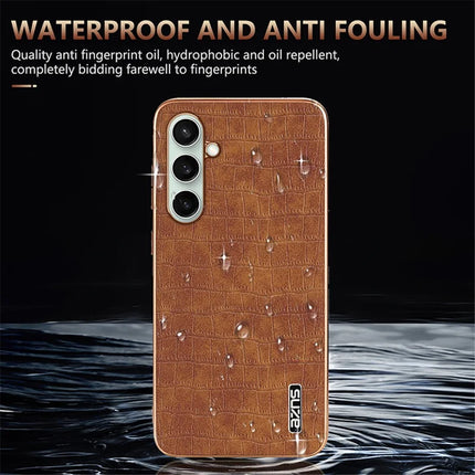 AZNS For Samsung Galaxy A36 5G Case Electroplating Crocodile Texture PU+TPU Phone Cover