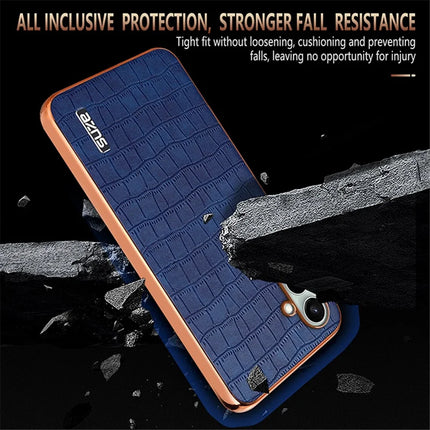 AZNS For Samsung Galaxy A36 5G Case Electroplating Crocodile Texture PU+TPU Phone Cover