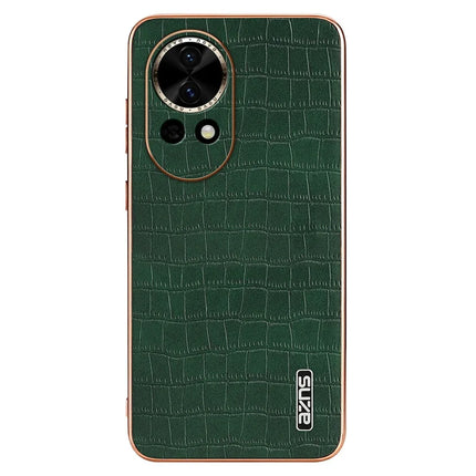AZNS For Huawei nova 13 5G Case Electroplating Crocodile Texture PU+TPU Phone Cover