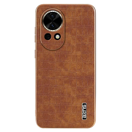 AZNS For Huawei nova 13 5G Case Electroplating Crocodile Texture PU+TPU Phone Cover