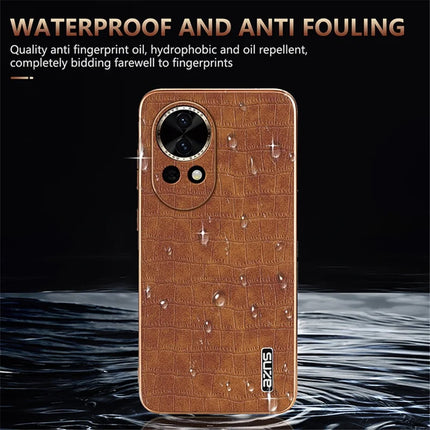 AZNS For Huawei nova 13 5G Case Electroplating Crocodile Texture PU+TPU Phone Cover