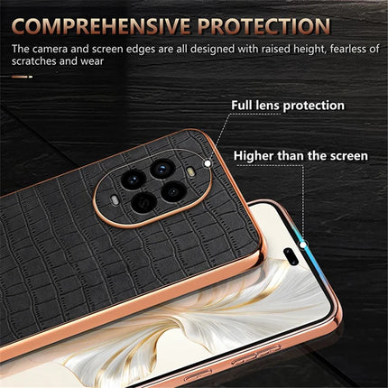 AZNS For Huawei nova 13 Pro 5G Case Electroplating Crocodile Texture PU+TPU Phone Cover
