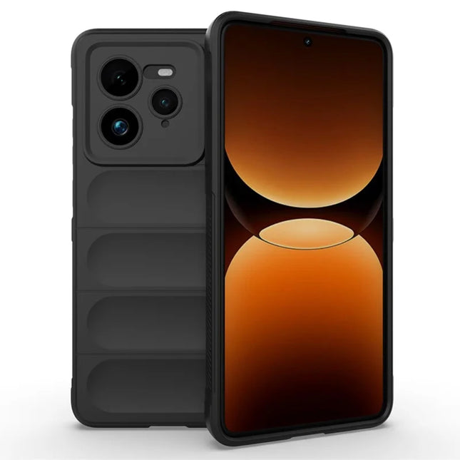 For Realme GT 7 Pro 5G Case Anti-Drop Soft TPU Rugged Phone Back Cover - Black