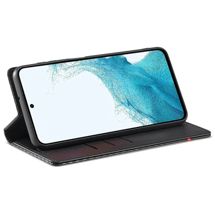 LC.IMEEKE For Samsung Galaxy A16 4G / 5G Case Carbon Fiber Texture Phone Cover Stand Card Holder