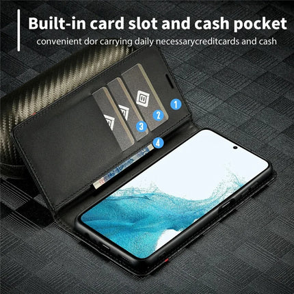 LC.IMEEKE For Samsung Galaxy A16 4G / 5G Case Carbon Fiber Texture Phone Cover Stand Card Holder