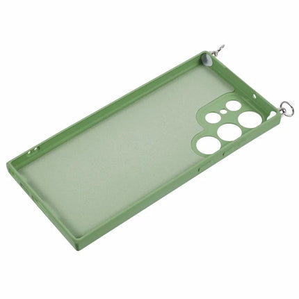 For Samsung Galaxy S23 Ultra Crossbody Case Flexible TPU Fiber Lining Anti-Shock Phone Cover
