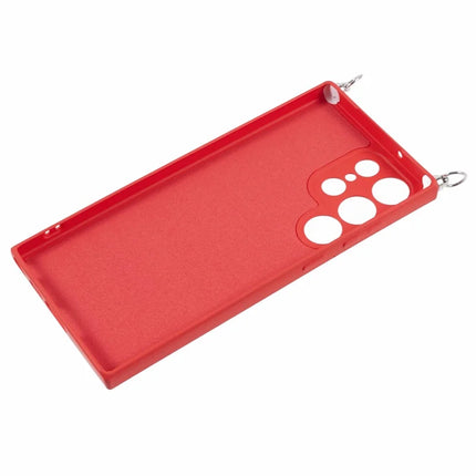 For Samsung Galaxy S23 Ultra Crossbody Case Flexible TPU Fiber Lining Anti-Shock Phone Cover