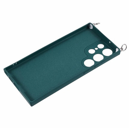 For Samsung Galaxy S23 Ultra Crossbody Case Flexible TPU Fiber Lining Anti-Shock Phone Cover