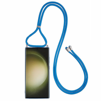 For Samsung Galaxy S23 Ultra Crossbody Case Flexible TPU Fiber Lining Anti-Shock Phone Cover