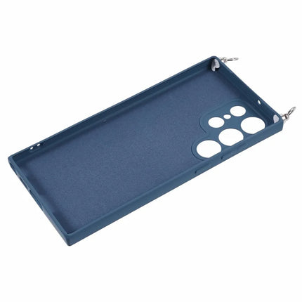 For Samsung Galaxy S23 Ultra Crossbody Case Flexible TPU Fiber Lining Anti-Shock Phone Cover