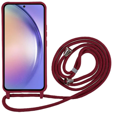For Samsung Galaxy A36 5G Case TPU Soft Shockproof Phone Cover with Adjustable Lanyard