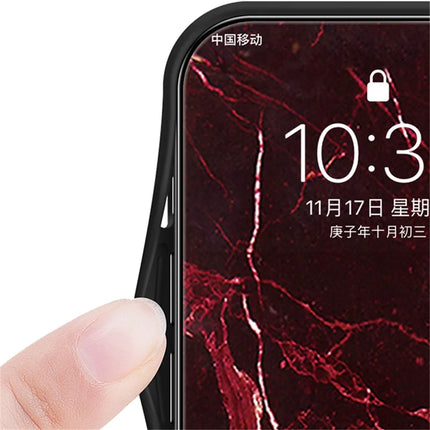 For Samsung Galaxy A16 4G / 5G Case Marble Pattern Tempered Glass+PC+TPU Protective Phone Cover