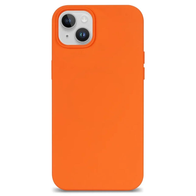 For iPhone 14 Case Shockproof Soft Silicone Phone Cover - Orange