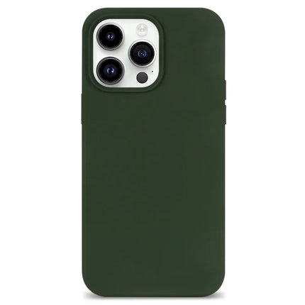 For iPhone 13 Pro Max Case Shockproof Soft Silicone Phone Cover - Army Green