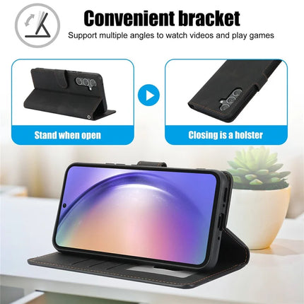 For Samsung Galaxy A56 5G Case PU Leather Phone Cover with Wallet Stand View