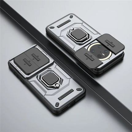 For Huawei Mate 70 Case PC+TPU Kickstand Phone Protector with Lens Cover
