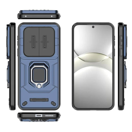 For Huawei Mate 70 Case PC+TPU Kickstand Phone Protector with Lens Cover