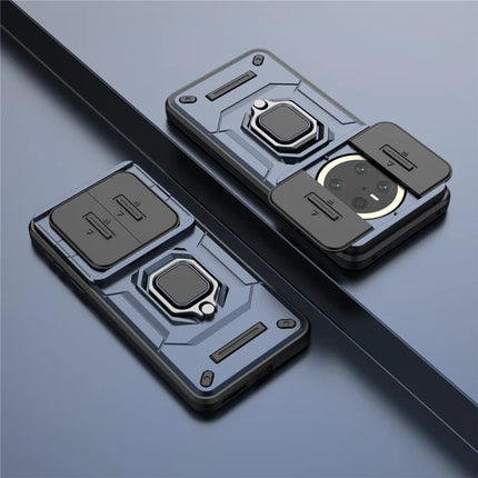For Huawei Mate 70 Case PC+TPU Kickstand Phone Protector with Lens Cover