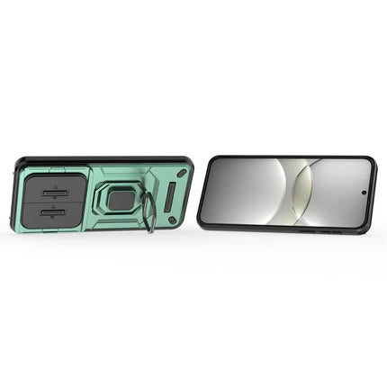 For Huawei Mate 70 Case PC+TPU Kickstand Phone Protector with Lens Cover