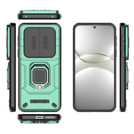 For Huawei Mate 70 Case PC+TPU Kickstand Phone Protector with Lens Cover