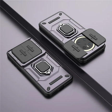 For Huawei Mate 70 Case PC+TPU Kickstand Phone Protector with Lens Cover