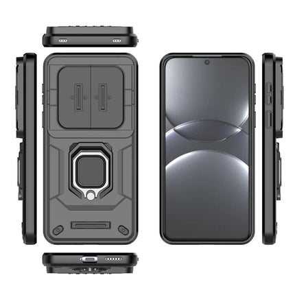 For Huawei Mate 70 Pro+ / 70 Pro Case PC+TPU Kickstand Phone Protector with Lens Cover