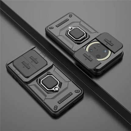 For Huawei Mate 70 Pro+ / 70 Pro Case PC+TPU Kickstand Phone Protector with Lens Cover
