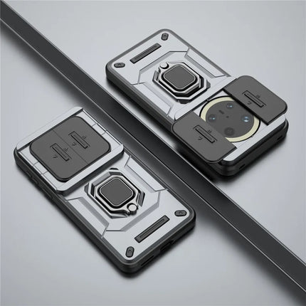 For Huawei Mate 70 Pro+ / 70 Pro Case PC+TPU Kickstand Phone Protector with Lens Cover