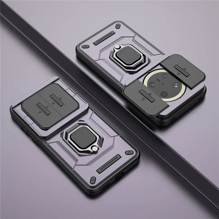 For Huawei Mate 70 Pro+ / 70 Pro Case PC+TPU Kickstand Phone Protector with Lens Cover