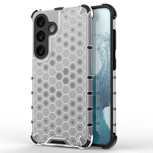 For Samsung Galaxy A26 5G Case PC+TPU Phone Cover Honeycomb Shape - Grey