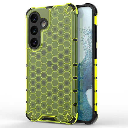 For Samsung Galaxy A26 5G Case PC+TPU Phone Cover Honeycomb Shape - Green