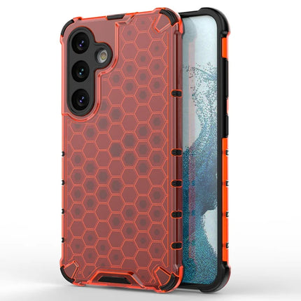 For Samsung Galaxy A26 5G Case PC+TPU Phone Cover Honeycomb Shape - Red