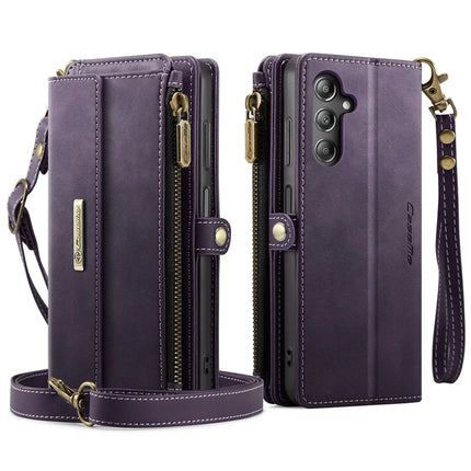 For Samsung Galaxy A14 5G Case CASEME C39 RFID Blocking Zipper Wallet Stand Leather Cover with Strap