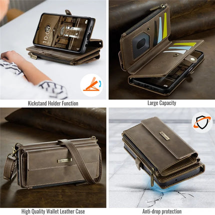 For Samsung Galaxy A14 5G Case CASEME C39 RFID Blocking Zipper Wallet Stand Leather Cover with Strap