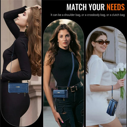 For Samsung Galaxy A15 5G Case CASEME C39 RFID Blocking Zipper Wallet Stand Leather Cover with Strap