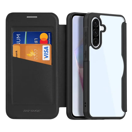 For Samsung Galaxy A36 5G / A56 5G Leather Case DUX DUCIS Skin X Pro Series Stand Cover Compatible with MagSafe