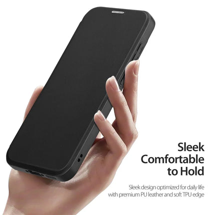 For Samsung Galaxy A36 5G / A56 5G Leather Case DUX DUCIS Skin X Pro Series Stand Cover Compatible with MagSafe