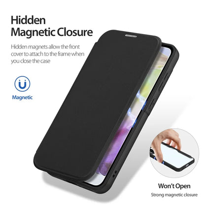 For Samsung Galaxy A36 5G / A56 5G Leather Case DUX DUCIS Skin X Pro Series Stand Cover Compatible with MagSafe