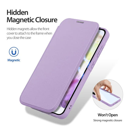 For Samsung Galaxy A36 5G / A56 5G Leather Case DUX DUCIS Skin X Pro Series Stand Cover Compatible with MagSafe