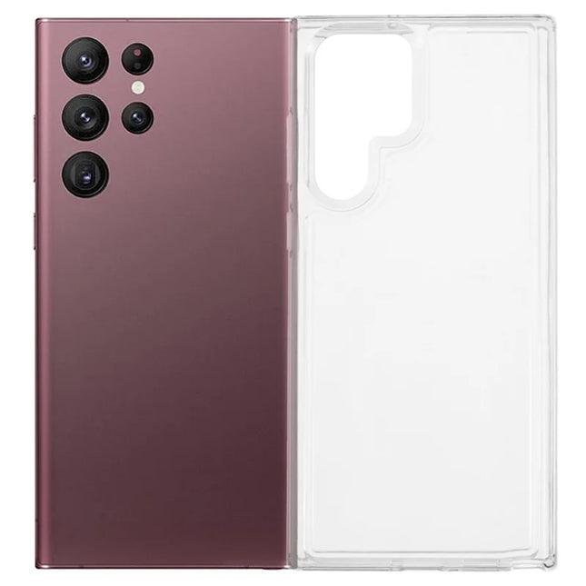 For Samsung Galaxy S22 Ultra 5G Case HD Clear Soft TPU Phone Back Cover Airbag Protection