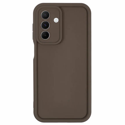 For Samsung Galaxy A26 5G Case Grooved Design TPU Anti-Slip Phone Cover - Brown