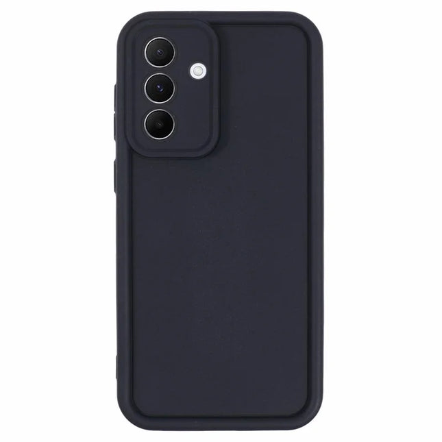 For Samsung Galaxy A56 5G Case Grooved Design TPU Anti-Slip Phone Cover - Black